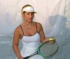 Sexy Sport Girl spielt Tennis